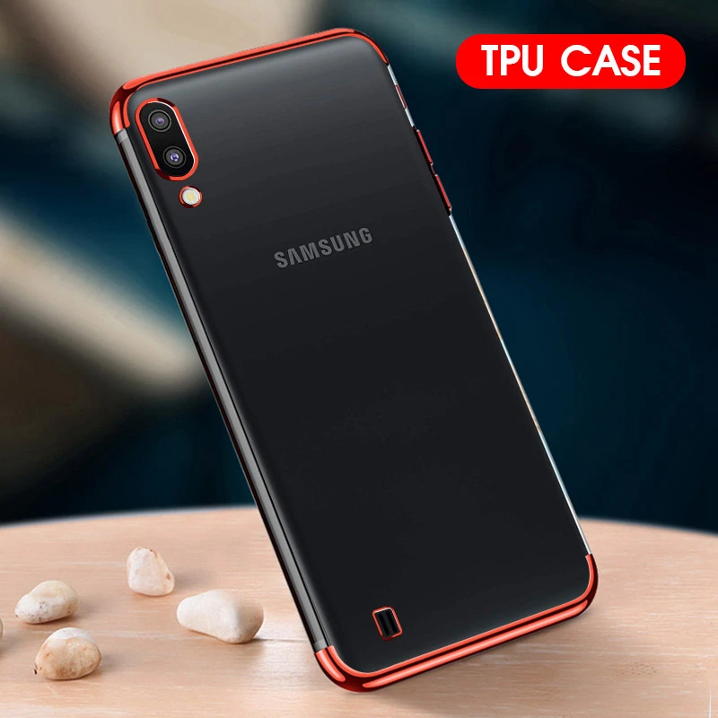 Luxury Plating Soft Transparent TPU Silicone Case For Samsung Galaxy A30 A50 A40 A70 A10 2019 A 30 50 Back Cover Phone Cases (1)