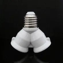 2 шт., 5 шт., 10 шт./партия, E27-2E27 адаптер конвертер E27-2E27 лампочки адаптер база