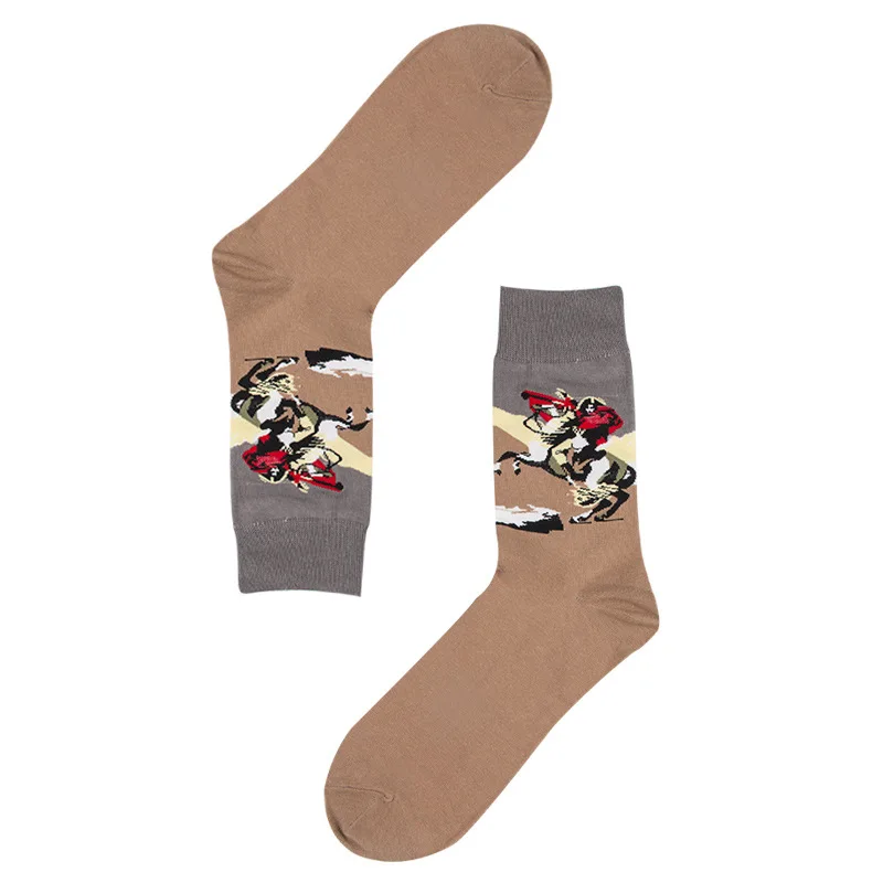 [EIOISAPRA] Модные Потрясающие носки в стиле Харадзюку С 3D принтом женские и мужские забавные носки с известными рисунками Ван Гог Calcetines Mujer