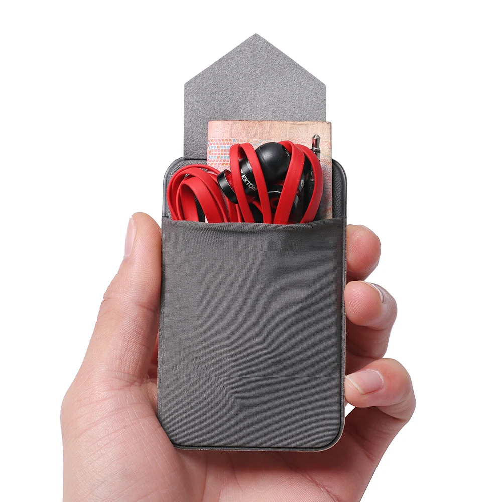 Universal Cellphone Wallet Card Holder Men Elastic Mobile Phone Wallet Credit ID Card Holder Adhesive Pocket Sticker Case