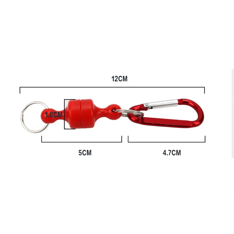 Climbing Holder Carabiner Flying Fish Solid Magnetic Buckle Landing Net Release Holder Carabiner Tackle stainless steel #3j25 (3)
