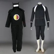 Аниме Athemis Наруто Канкуро Косплей костюмы крутая черная повседневная одежда наряд с шапкой перчатки Пояс повязка на голову аксессуары