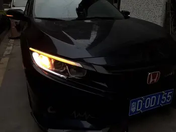

2016 2017 2018Car moving drl for Honda Civic 10th headlamo LED trim cover drl+signal moving light brow.