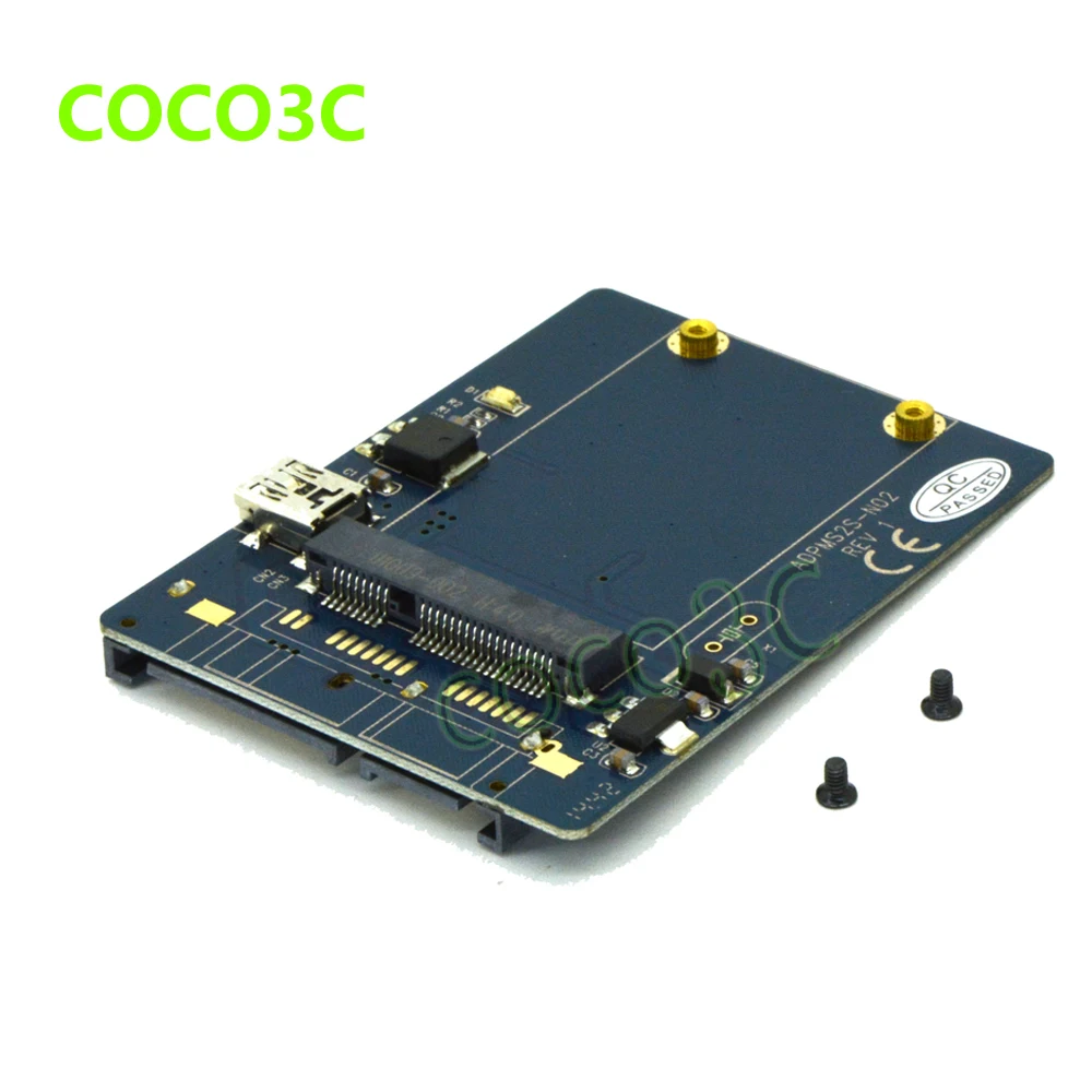  Envío gratis 2 en 1 mSATA SSD SATA adaptador USB2.0 a mini PCI-E tarjeta mini PCIe módulo inalámbri