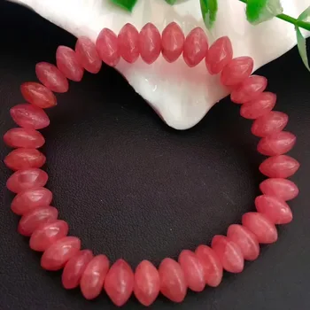 

Genuine Natural Rose Ice Rhodochrosite Argentina Round Beads Bracelet 9.5mm Wedding Gemstone Fashion New styleAAAAA