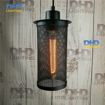 

Black mesh cage Designer Pendant Light RH LOFT Industrial Warehouse Lamp Dining Room Decoration Edison lighting fixture