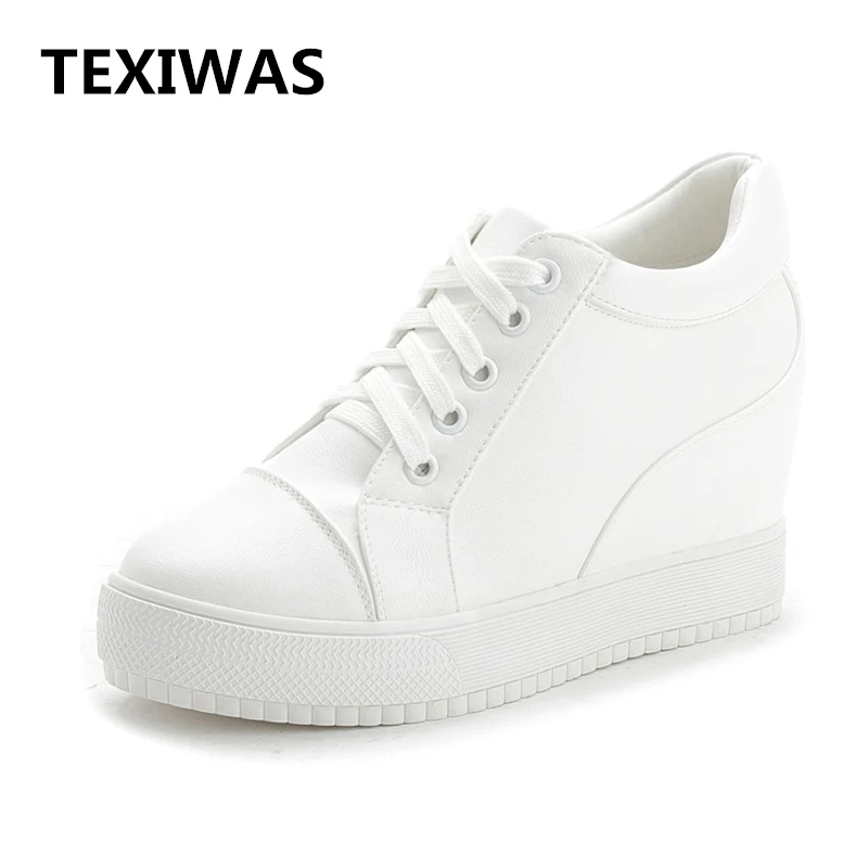 

TEXIWAS Women Sneakers Casual Spring Autumn Wedge Shoes For Women Creepers Ladies Shoes Female Platform Slip on Sneakers