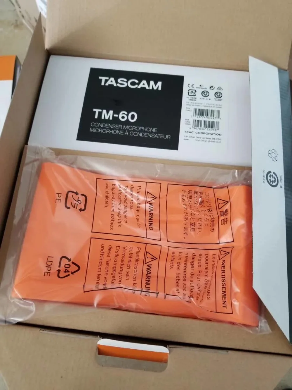 TASCAM TRACKPACK iXR USB звуковая карта аудио MIDI интерфейс с TM-60 микрофоном для iOS/Mac/Win музыка полная система записи