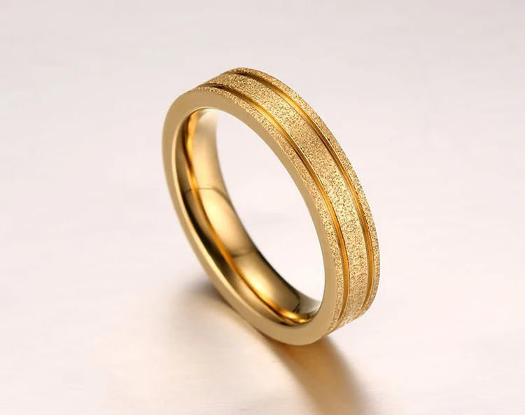 Big Discount Titanium Steel Gold Color Couple Ring For Men Women Lovers Wedding Band Alliance Bridal Jewellery Sets