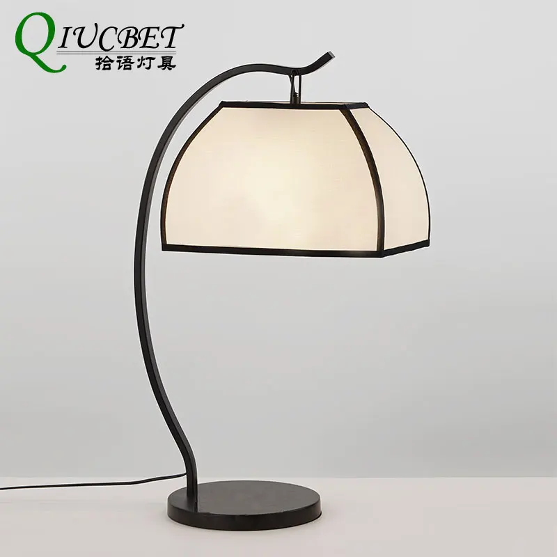 

Chinese Table Lamp 65cm High E27 Light Source Southeast Asia Style Reading Room Lighting Decoration Fabric shade Table Light
