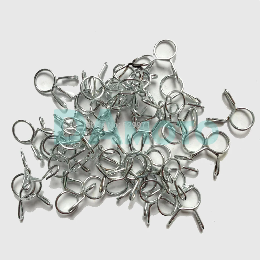 

Motorcycle Fuel Line Hose Tubing Spring Clips Clamp 8mm