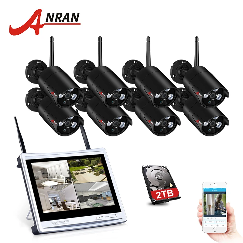 ANRAN 8CH Wireless Surveillance System 12\ ANRAN 8CH Wireless Surveillance System 12\