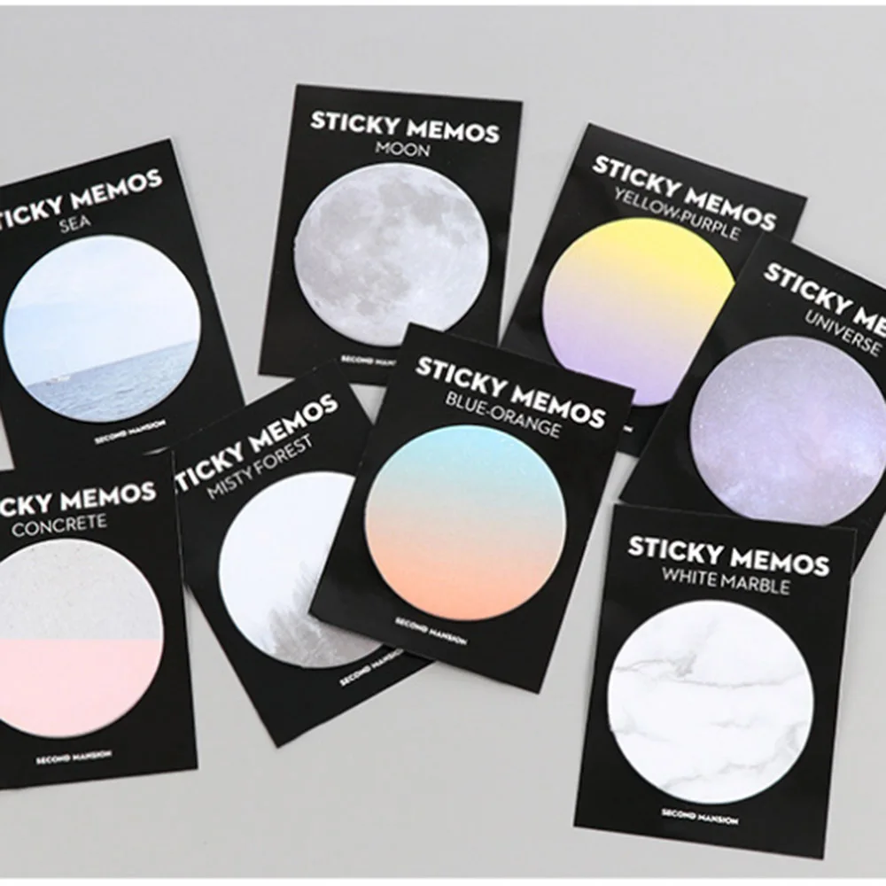 

30pcs/Pack Marble Concrete Universe Mini Memo Pad N Times Sticky Notes Bookmark Student Stationary Shool Office Supply