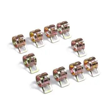 

Adeeing 100pcs 6-15mm 10 Size Car Spring Clip Fuel Line Hose Clip Water Pipe Air Tube Clamp Fastener High Quality Spring Steel