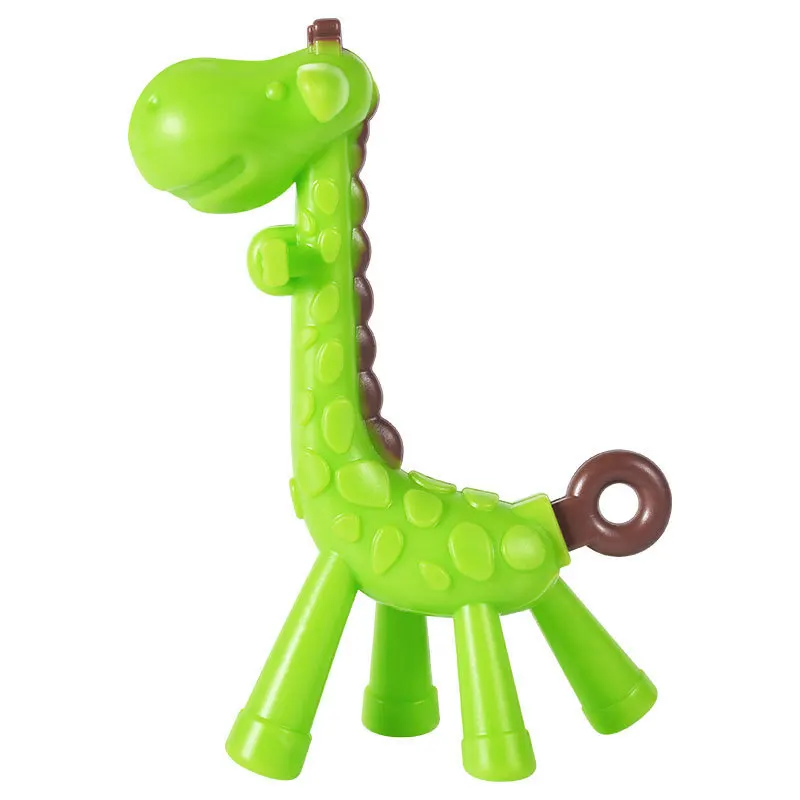 Safe Silicone Giraffe Baby Teether Soft Teething Toy BPA Giraffe Pendant Necklace Baby Food Grade Necklace Teething Hanging Toys