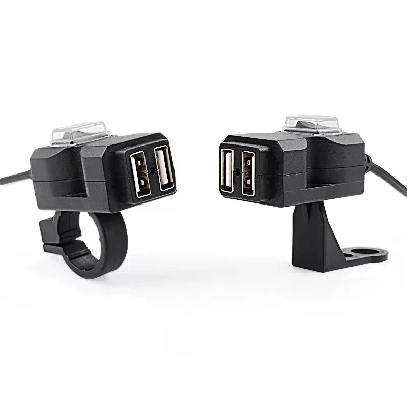 Водонепроницаемое зарядное устройство на руль мотоцикла с 2 USB портами 9 90