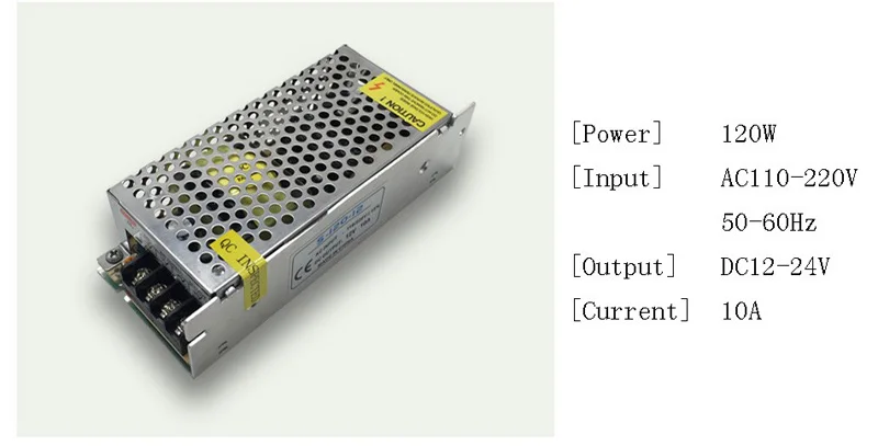 DC 12V LED strip driver Power Adapter 1A 2A 3A 5A 10A 15A 20A Switch Power Supply AC110V-220V 24V Transformer Power 60W 78W 120W (5)