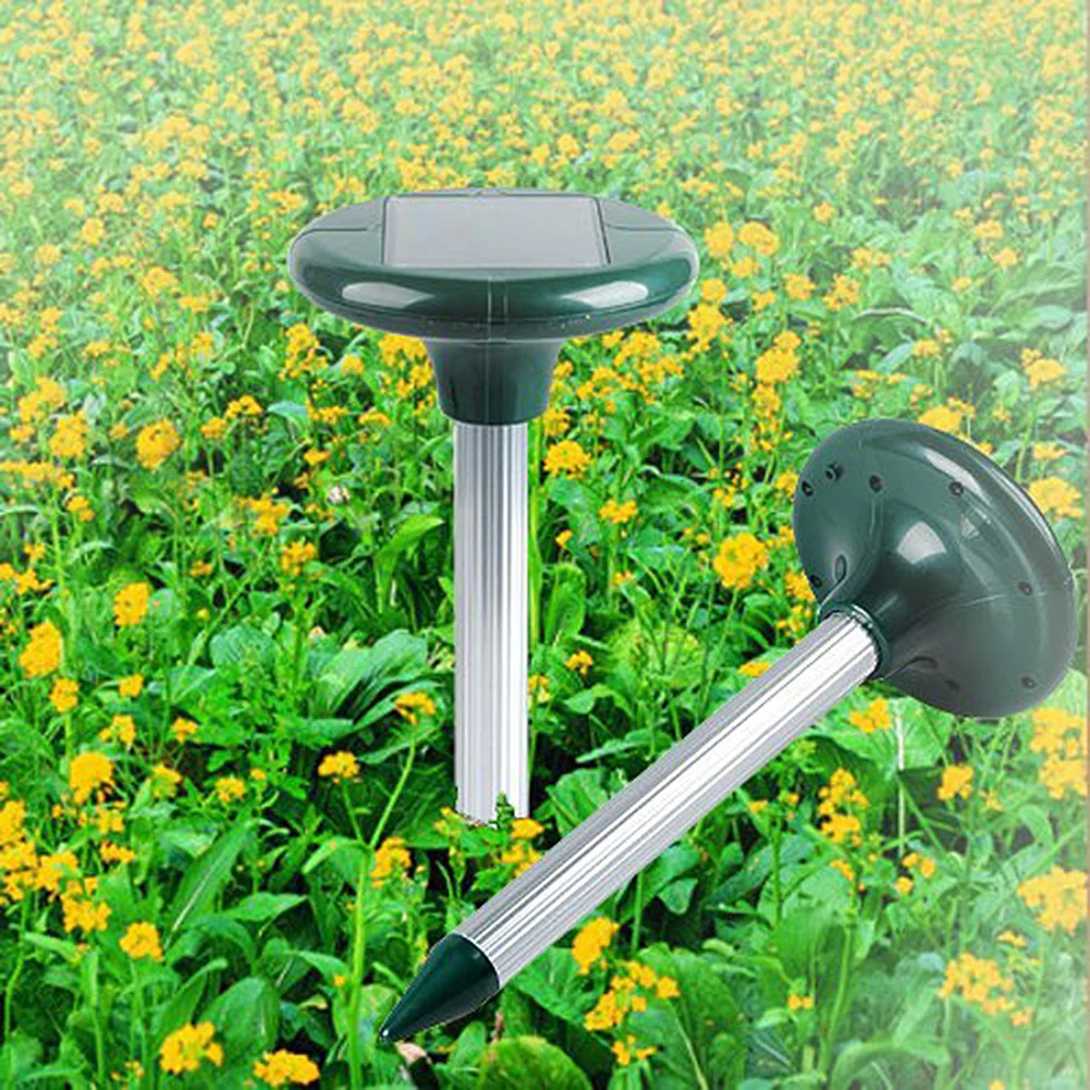 

1PC Ultrasonic Solar Mole Repeller Repel Mole Voles Gopher Mice Rats Rodent Repeller Pest Control Solar Mole Repeller