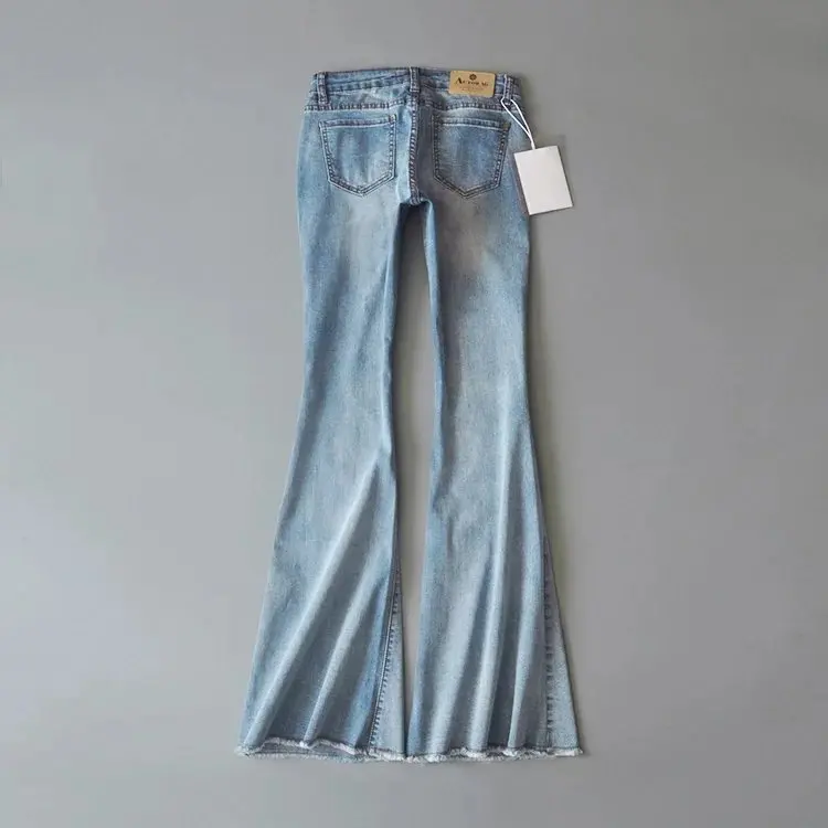 Женские джинсовые брюки темно-синего/светло-голубого цвета в стиле ретро, сексуальные модные брюки с низкой талией