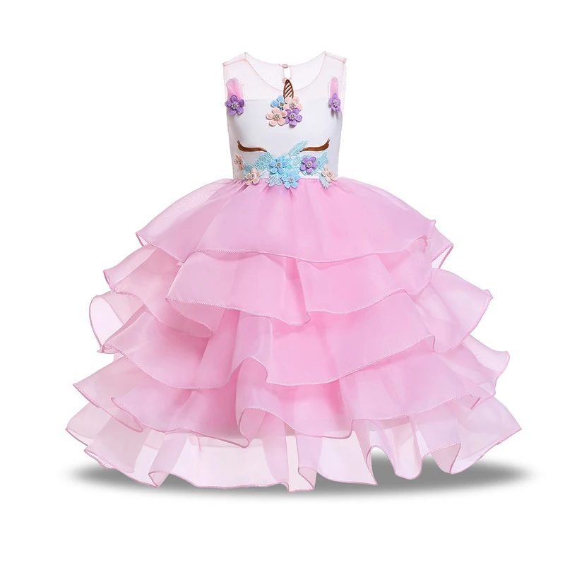 

Unicorn Girls Princess Dress Party cosplay costume Dresses Skirts for girls childern birthday Halloween Party