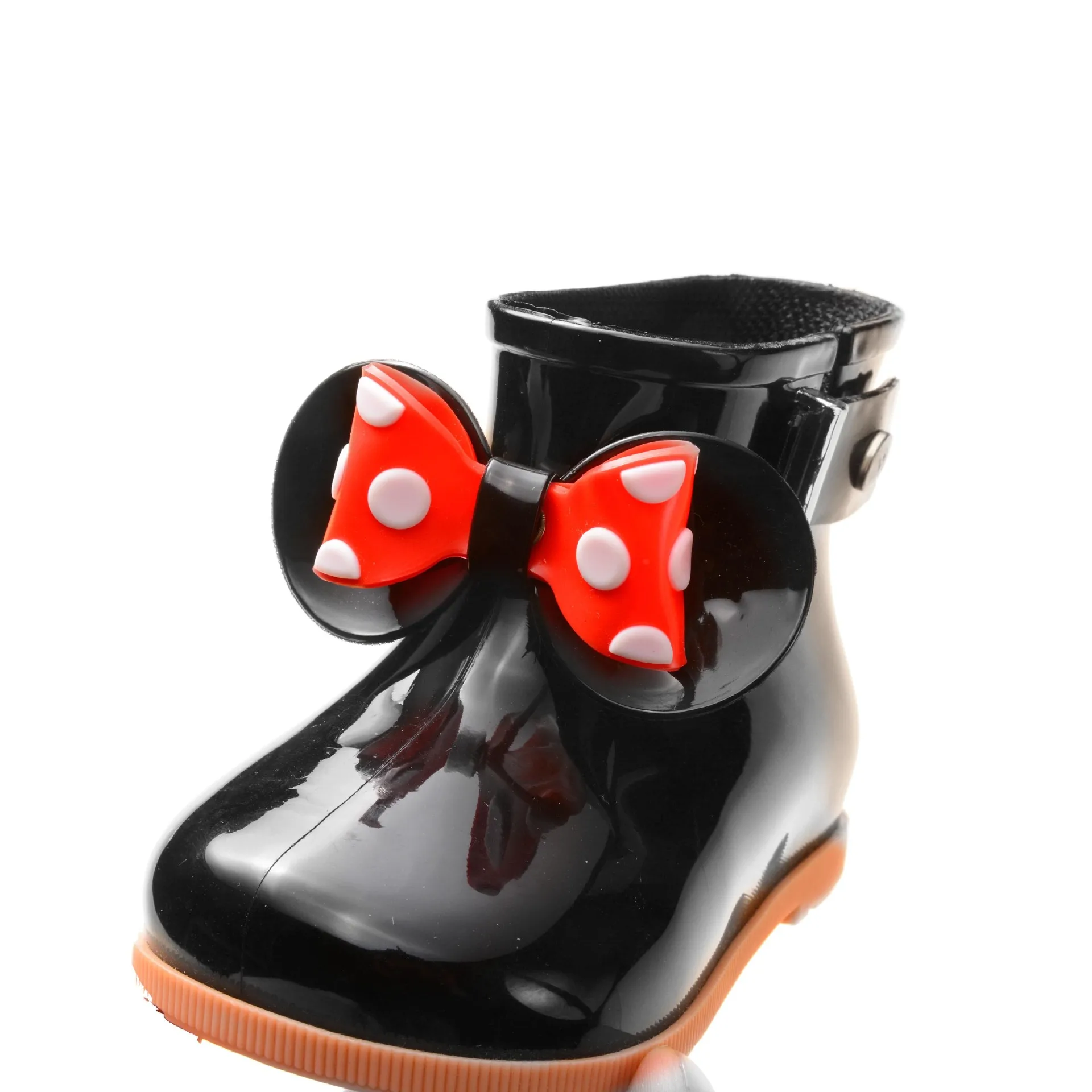 

New Born Baby Girls Toddler Dot Rubber Waterproof Rain Boots Waterproof Student Boots Rain Shoes Rain Boots Women Short