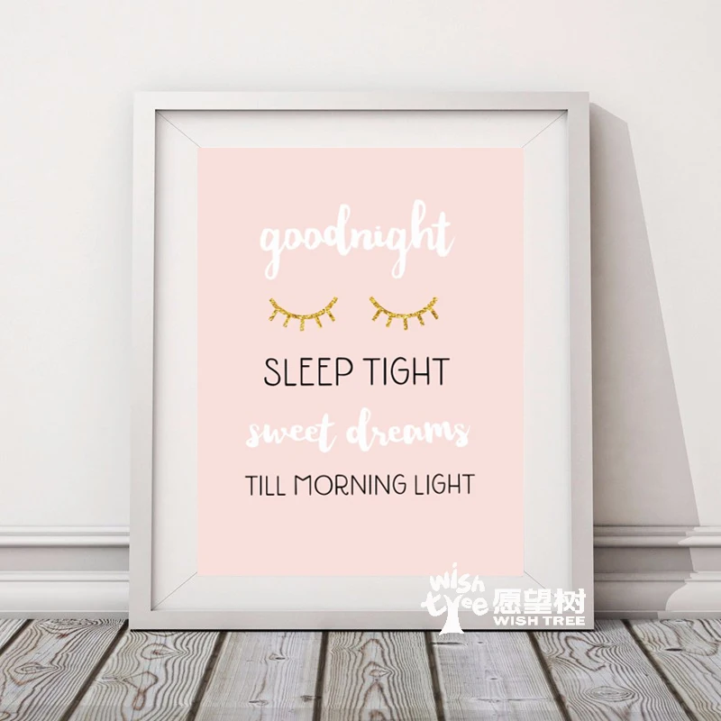 Pink Girls Baby Girl Room Decor Nursery Nordic Poster Wall Art