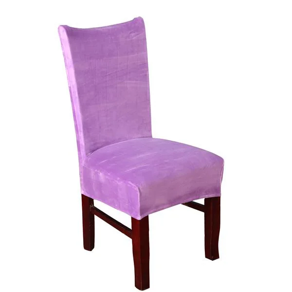 ADQKCLY Orange Velvet Dining Room Chair Cover Removable Spandex Elasticity Cover for Chair for