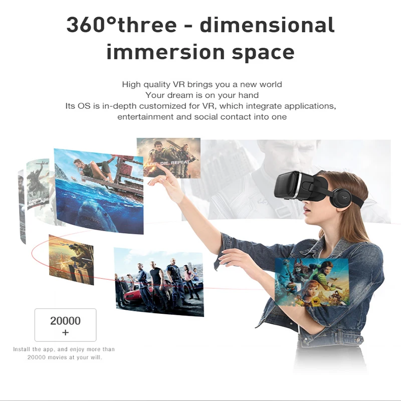 Оригинальная Виртуальная реальность VR очки 3D картон шлем гарнитура стерео