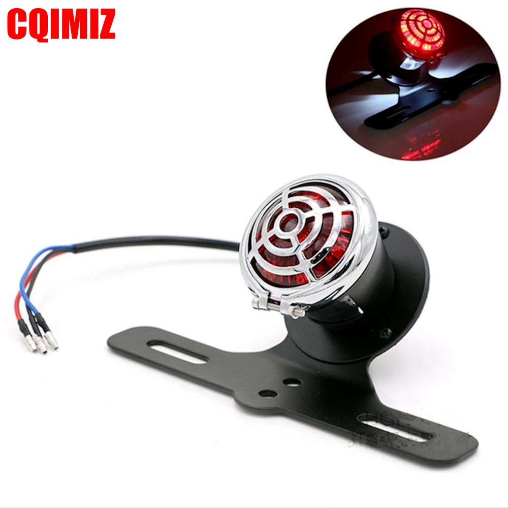 buy New Motorcycle Retro Custom Brake LED Tail Light Stop Taillights For Harley Honda Yamaha Chopper Cafe Racer Custom Bikes