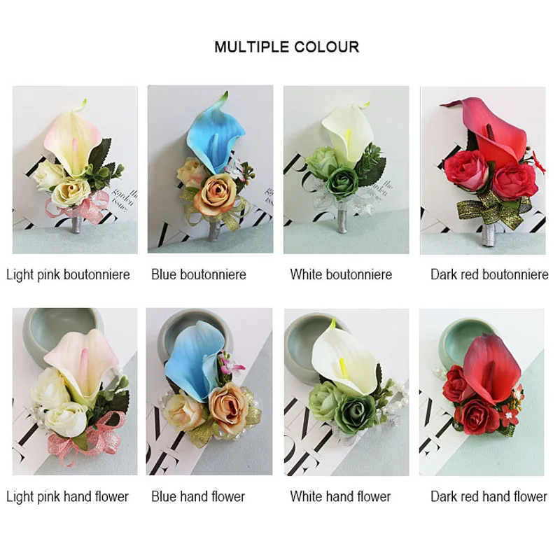 cuff bracelets bridesmaid wedding corsage boutonniere groom  (1)