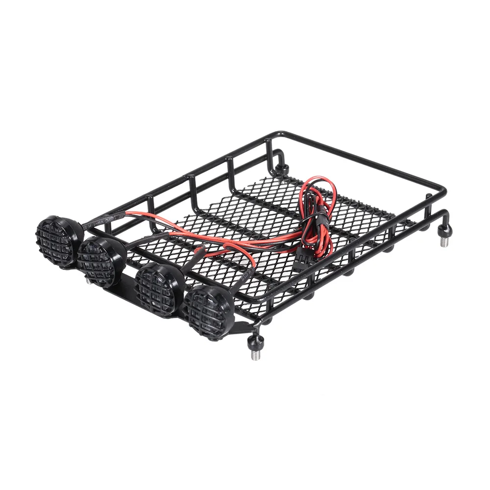 RC Car 110 Roof Rack Luggage Carrier Led Light Bar for Short-Course Cars Crawler HPI TAMIYA CC01 AXIAL SCX10 RC4WD D90 REDCAT (1)