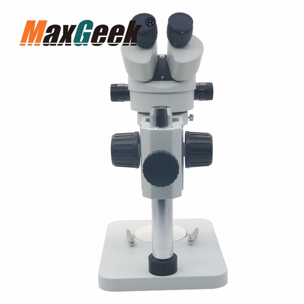 

7X-45X Optics Binocular Industry Zoom Stereo Microscope Magnifier LED Ring Lamp KLN0745-B1