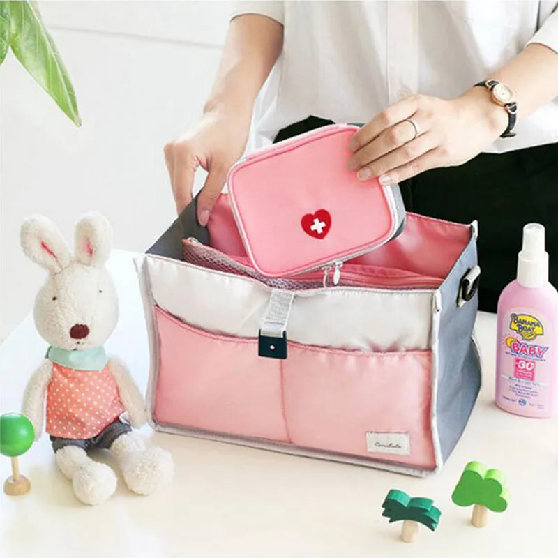 Travel Accessories Portable Makeup First Aid Kit Organizers Emergency Cotton Fabric Medicine Bag Pill Case Splitters Box
