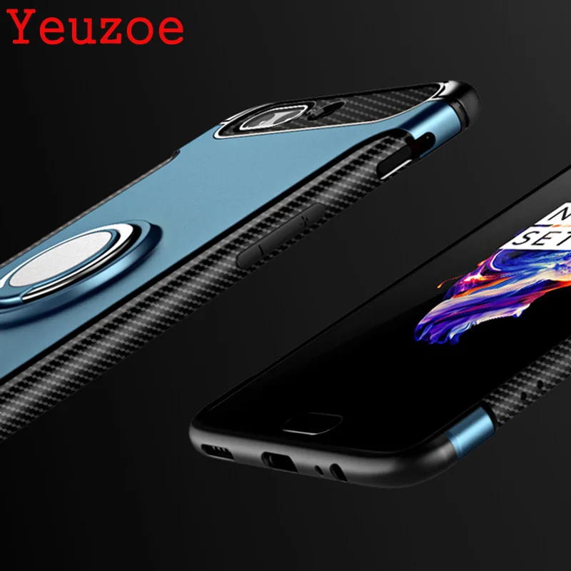 Чехол Yeuzoe для Oneplus 5 роскошный ударопрочный металлический кольцевой держатель
