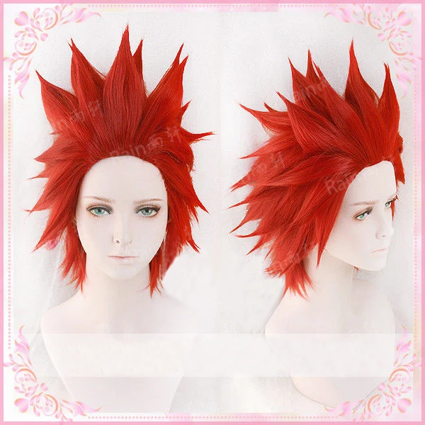 My Hero Academy Boku no Hiro Akademia Eijirou Kirishima Eijiro короткие красные волосы Косплей Аниме парик(нужен ваш стиль)+ парик Кепка - Цвет: red