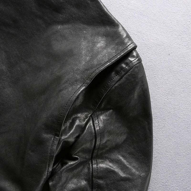 Flash Sale men's suede leather mens clothing coat goat leather rider jacket