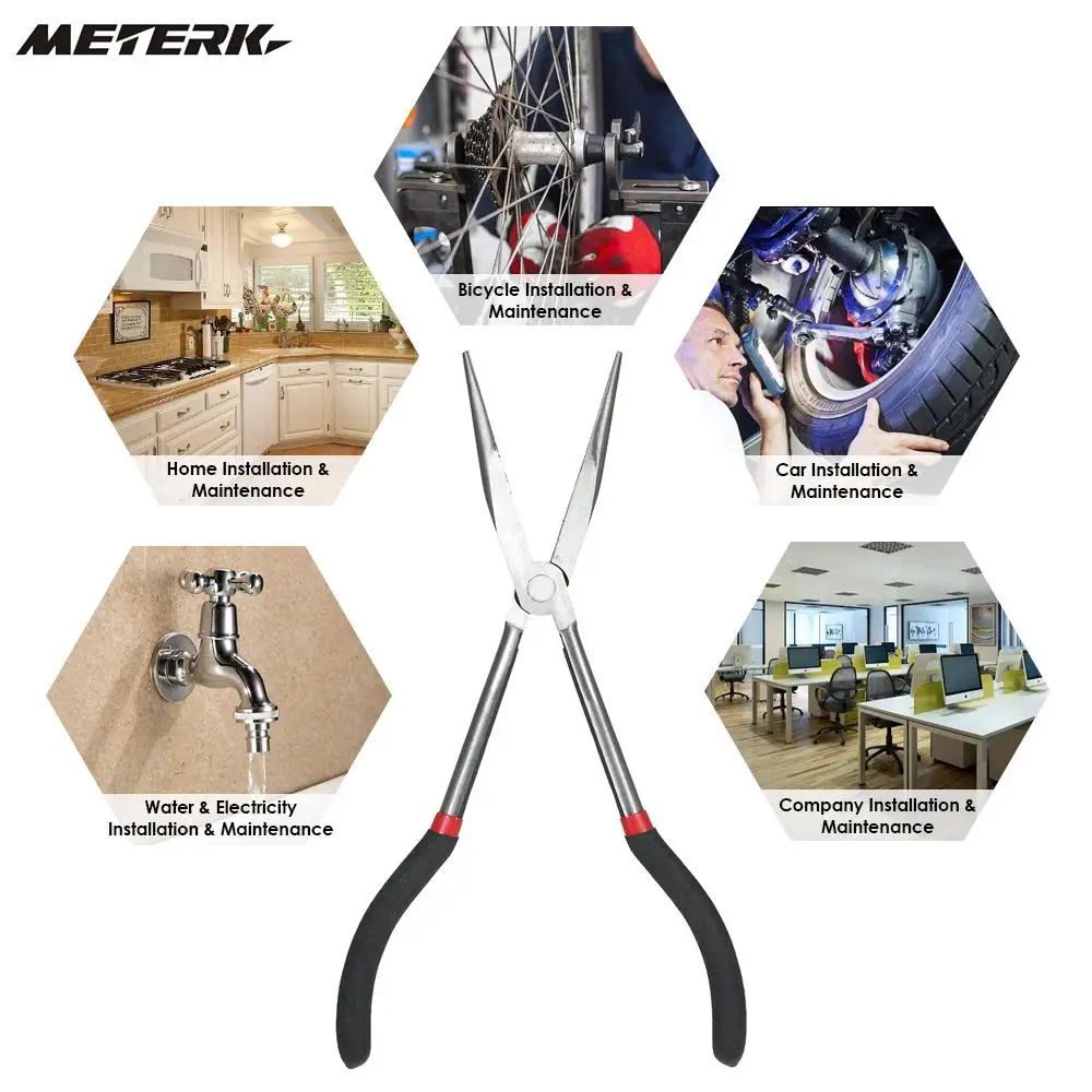 Extra Long Heavy Duty 11" Double X Pliers Long Nose Pliers Straight
