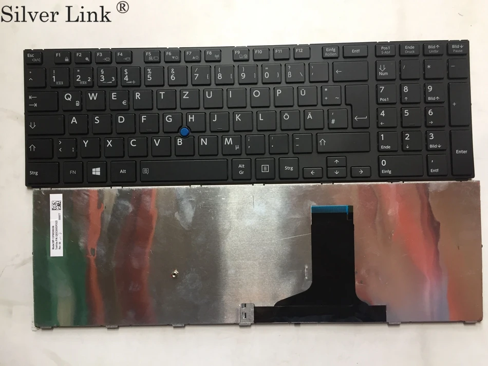 

GR Germany Keyboard For Toshiba Satellite Pro A50-A for Tecra A50-A W50-A 15.6" with point stick bLack laptop keyboard