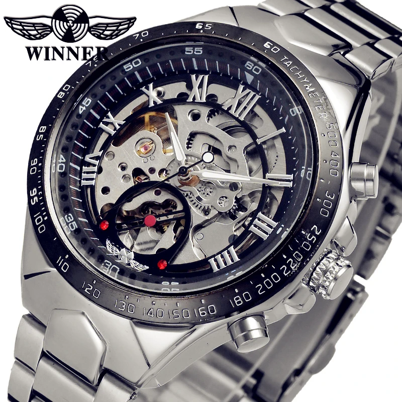 Prix pour GAGNANT Hommes De Luxe Nombre Romain Squelette En Acier Inoxydable Montre Élégant Automatique Mécanique Montres Cadeau Boîte Relogio Releges Prix pour GAGNANT Hommes De Luxe Nombre Romain Squelette En Acier Inoxydable Montre Élégant Automatique Mécanique Montres Cadeau Boîte Relogio Releges
