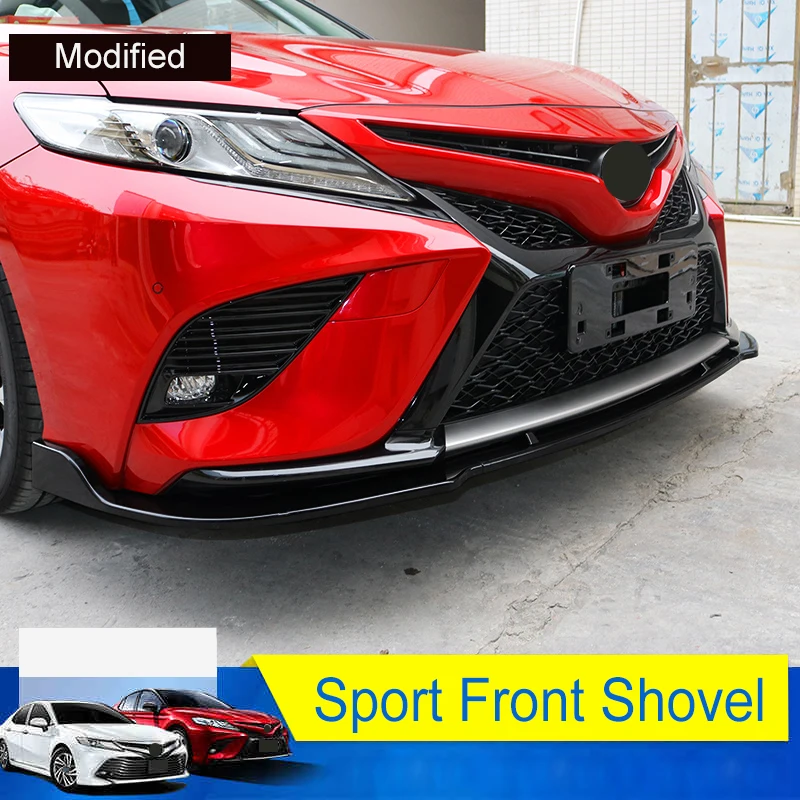 MOTORS Automotive Pearl White Front Bumper Shovels Lip Cover Trim 3Pcs