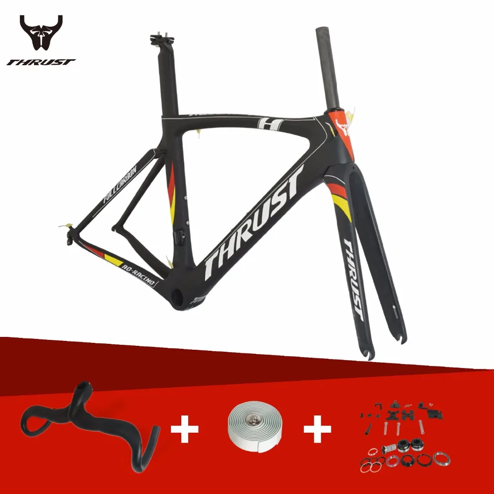 Clearance carbon road frame red and yellow bicycle carbon frame T1000 PF30 china road Bicycle frames V brake matte/glossy 0