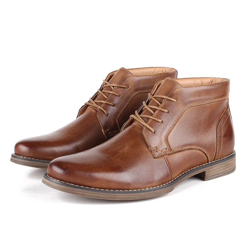 Calidad Terciopelo Cuero Hombres Desai Black Zapatos Directa Gran Genuino brown De Invierno Además Alta Botas Los Tamaño Fabricantes wIIx8C1q