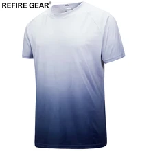 ReFire Шестерни Летние виды спорта на открытом воздухе футболки Для мужчин Для женщин любителей Лонгсливы для бега быстросохнущая легкая дышащая Slim Fit тонкие рубашки