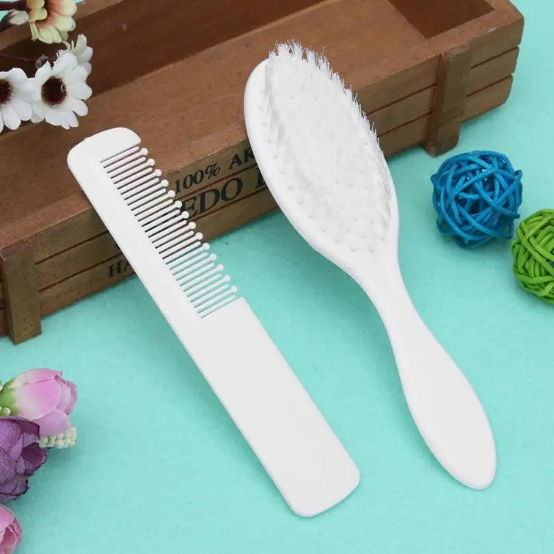 2pcs/Set 0-3Y Baby Combs Kit Hairbrush Head Massager Soft Gentle Comb for Boys Girls Newborn Baby Kids Hair Care Accessories