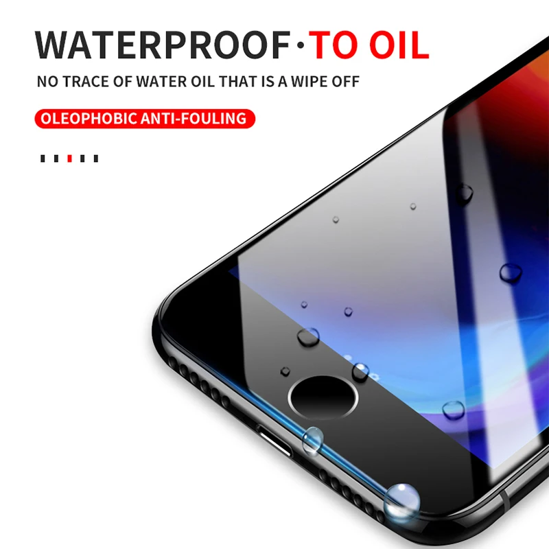 6D полное покрытие закаленное стекло для iPhone XS Max XR защита экрана X 6 6s 7 8 Plus Защитная