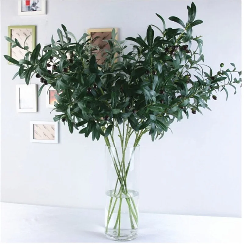 

Simulation Artificial Plant Olive Branch Decoration for Home Office Wedding Cafe E2S