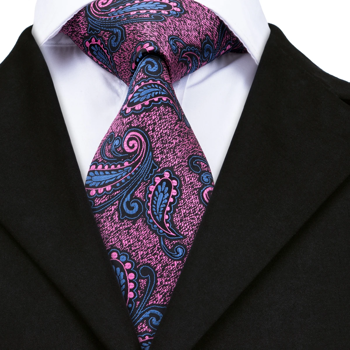 DN 1696 Hi Tie Fashion Floral Silk Neck Tie Purple Ties for Men Shirt