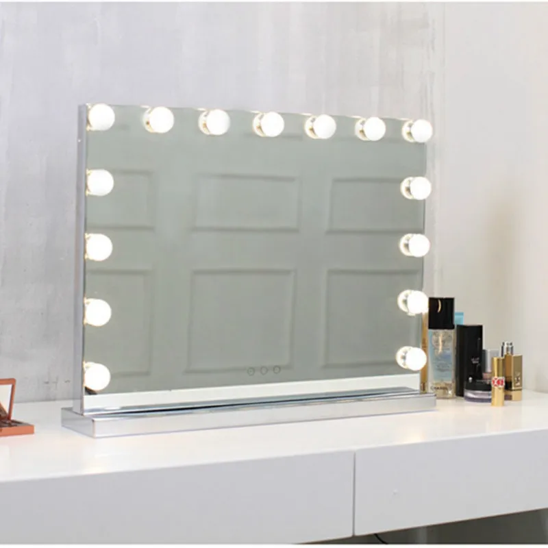Hollywood Frameless Vanity Mirror with Light Makeup ed s 3Color Cosmetic Adjustable Touch Screen