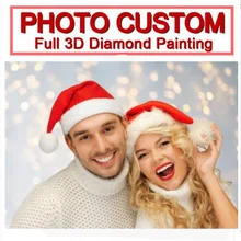 Фото на заказ 5D DIY Алмазная мозаика индивидуальная ручная работа Сделай Сам алмазная живопись 3D полная Алмазная мозаика подарок