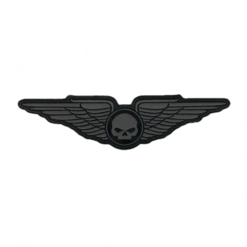Reflective Material Skull Motorcycle Embroidered Iron on Patches for